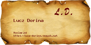 Lucz Dorina névjegykártya